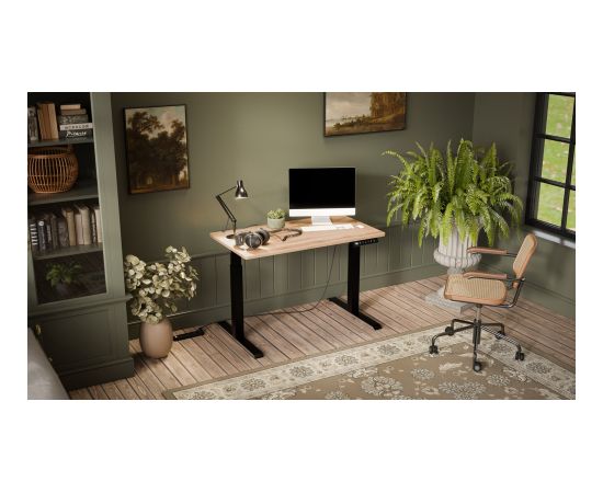 Cama Meble Desk with electric height adjustment MOON 121x67x72-120 black/tan