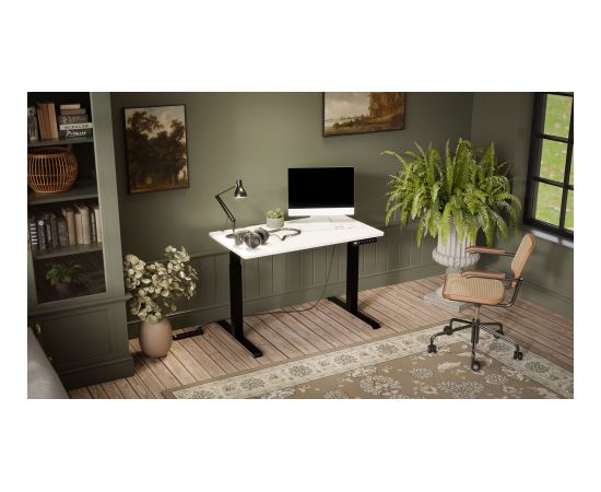 Cama Meble Desk with electric height adjustment MOON 121x67x72-120 Black/White