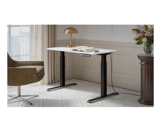 Cama Meble Desk with electric height adjustment MOON 121x67x72-120 Black/White