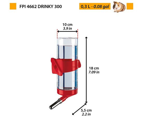 Drinks - Automatic dispenser for rodents - medium- red