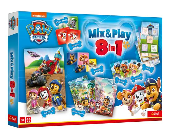 TREFL PAW PATROL 8in1 Mix&play galda spēļu komplekts