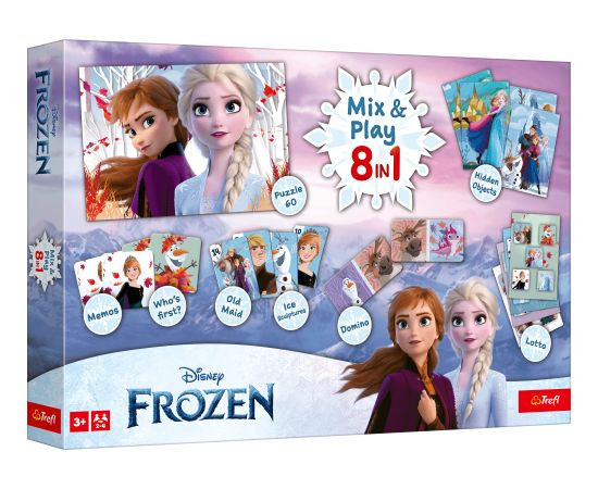 TREFL FROZEN 8in1 Mix&play galda spēļu komplekts