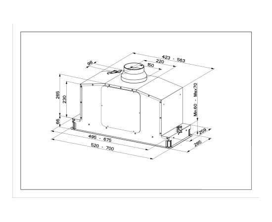 Hood Faber IN-LIGHT INOX 70 cm