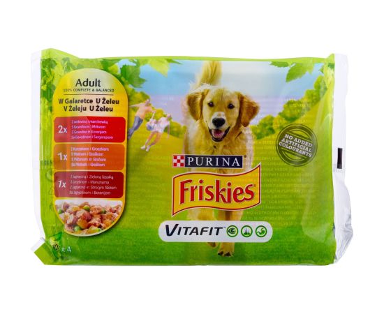 PURINA Friskies Adult - Mix in jelly - wet dog food - 4 x100 g