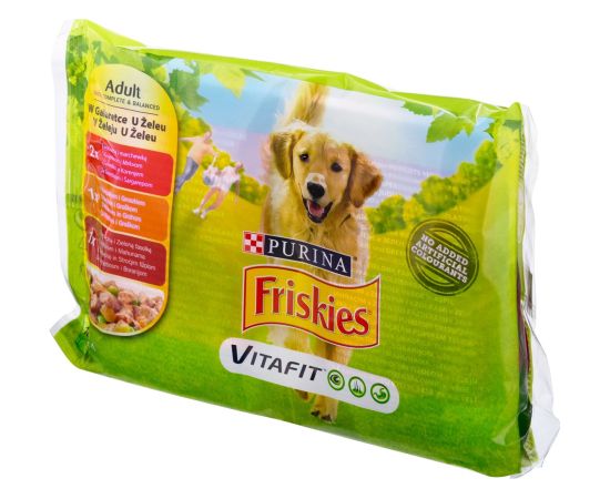 PURINA Friskies Adult - Mix in jelly - wet dog food - 4 x100 g