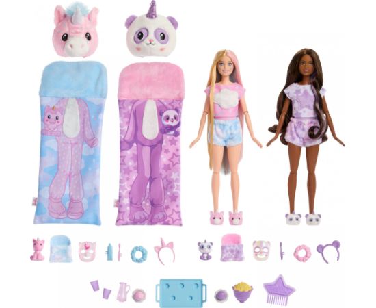 Lalka Barbie Mattel Cutie Reveal Piżama party zestaw HRY15