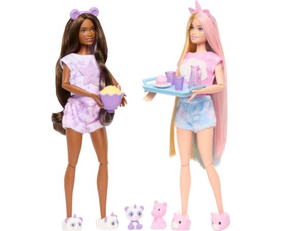 Lalka Barbie Mattel Cutie Reveal Piżama party zestaw HRY15