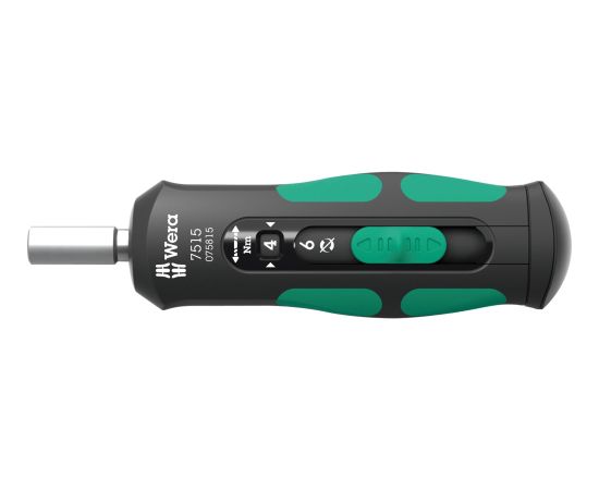 Wera torque screwdriver 7515 Kraftform Safe-Torque Speed (black/green, 1/4 hexagon, 2-12 Nm)