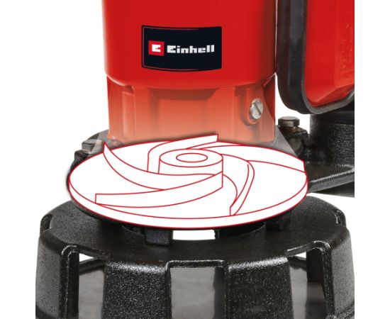 Einhell dirty water pump GE-DP 900 Cut, submersible / pressure pump (red / black, 900 watts)