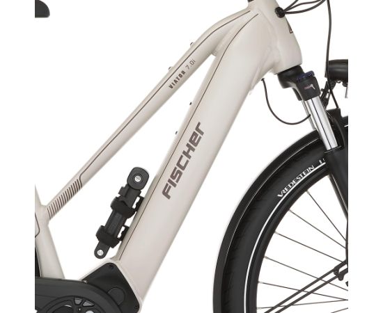 Fischer Die Fahrradmarke FISCHER Bicycle Viator 7.0i (2023), Pedelec (light grey, 28", 45 cm frame)