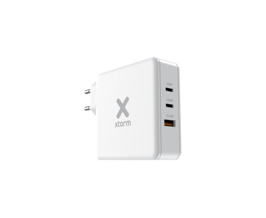 Xtorm 3-port USB charger 140W USB-C PD3.1 EPR GaN, white (USB-C PD EPR 140W, USB-C PD100W, USB-A QC 3.0)