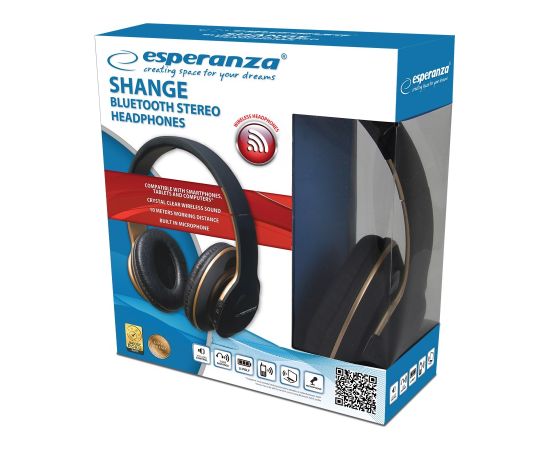 Esperanza EH220 Bluetooth headphones Headband, Black