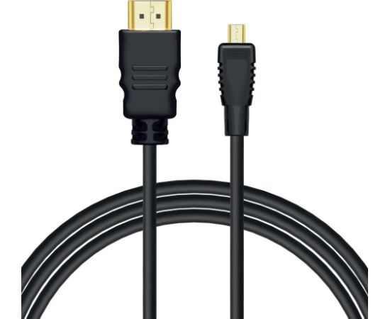 Savio CL-40/M HDMI (M) - micro HDMI (M) cable with Ethernet, 2m, Black