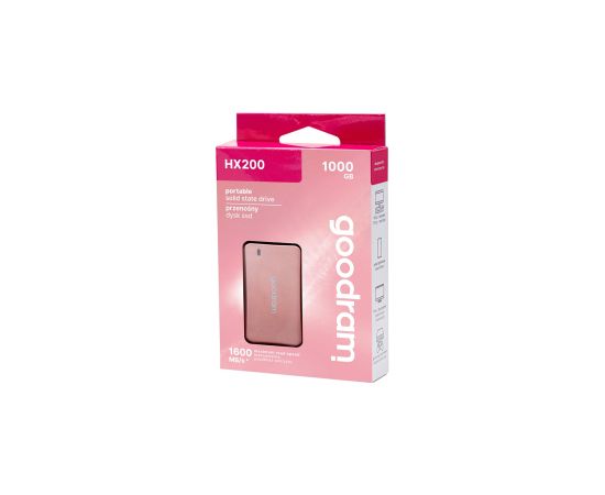 Goodram SSDPR-HX200-1K0-RG external solid state drive 1 TB USB Type-C USB 3.2 Gen 2x2 Rose gold