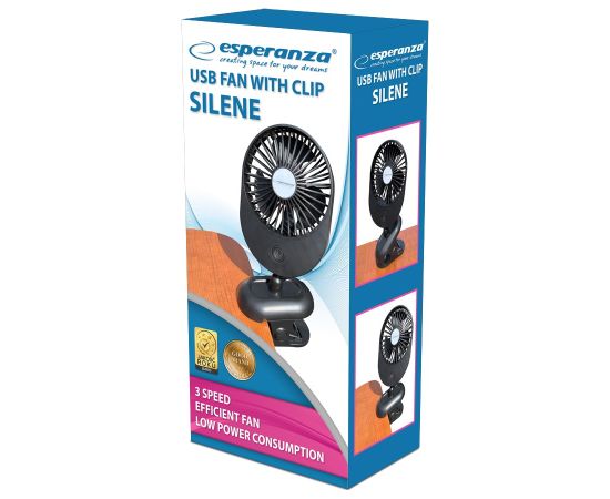 Esperanza EHF103K, Compact USB Fan, BLACK