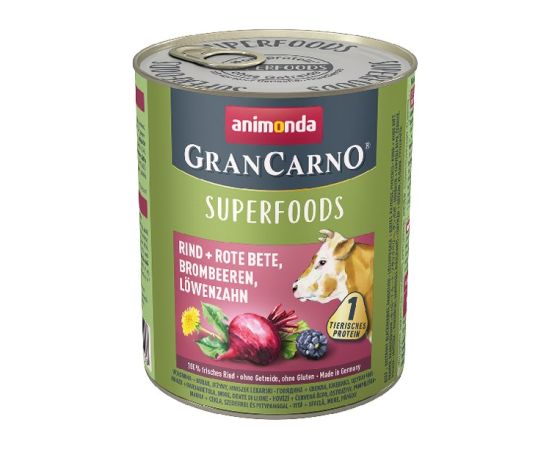 ANIMONDA GranCarno 4017721824408 dogs moist food Beetroot, Beef, Blackberry, Dandelion Adult 800 g