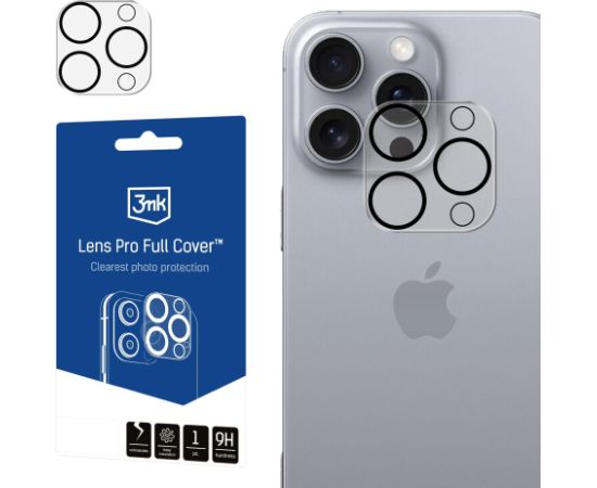 Tempered glass for camera 3mk Lens Pro Apple iPhone 16 Pro/16 Pro Max black