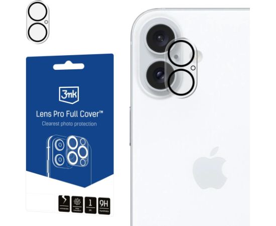 Tempered glass for camera 3mk Lens Pro Apple iPhone 16/16 Plus black