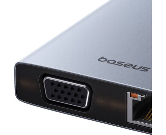 Hub 13in1 Baseus PortalJoy USB-C to HDMI+DP+VGA+C+USB+PD+RJ45+SD/TF+3.5mm (grey)