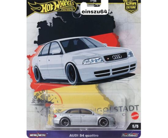 Mattel Hot Wheels Premium: Car Culture - Audi S4 Quattro Vehicle (HRV81)