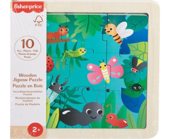 Mattel Fisher-Price: Wooden Jigsaw Puzzle - Bug (HXV19)