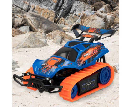 Radiovadāmā mašīna ar kāpurķēžu riteņiem Dirt Trax 6 virz. , USB 28 cm 6+ CB46802