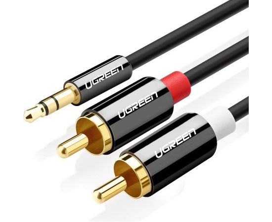 UGREEN AV116 3,5mm Jack to 2RCA (Cinch) Cable 2m (black)