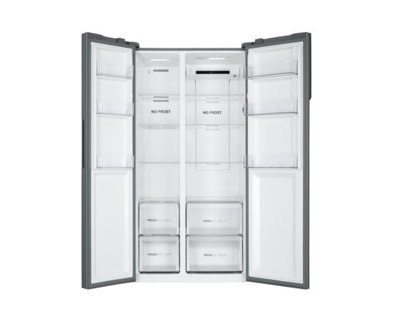 Haier SBS 90 Serie 3 HSR3918ENPG side-by-side refrigerator Freestanding 528 L E Silver