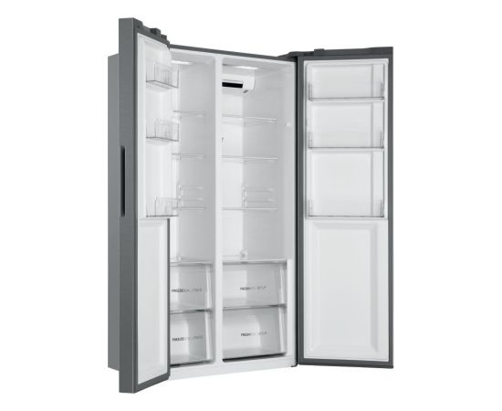 Haier SBS 90 Serie 3 HSR3918ENPG side-by-side refrigerator Freestanding 528 L E Silver