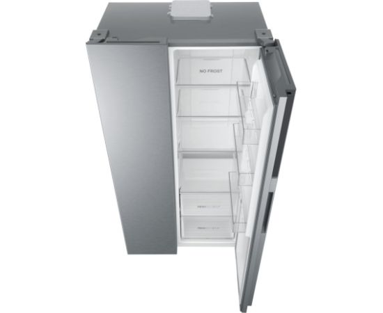 Haier SBS 90 Serie 3 HSR3918ENPG side-by-side refrigerator Freestanding 528 L E Silver