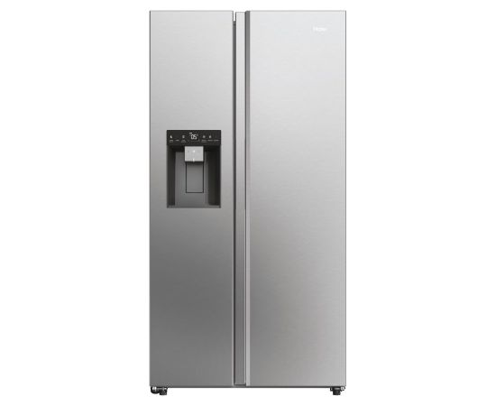 Haier SBS 90 Serie 5 HSW59F18EIMM side-by-side refrigerator Freestanding 601 L E Platinum, Stainless steel