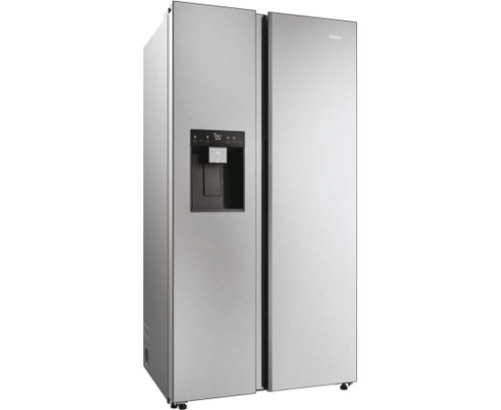 Haier SBS 90 Serie 5 HSW59F18EIMM side-by-side refrigerator Freestanding 601 L E Platinum, Stainless steel