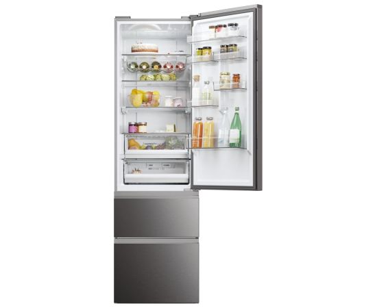 Haier Refrigerator HTW5620CNMP (414L; darl inox)