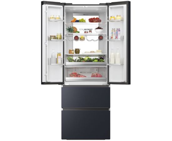 Haier FD 70 Serie 7 HFW7720ENMB side-by-side refrigerator Freestanding 477 L E Black