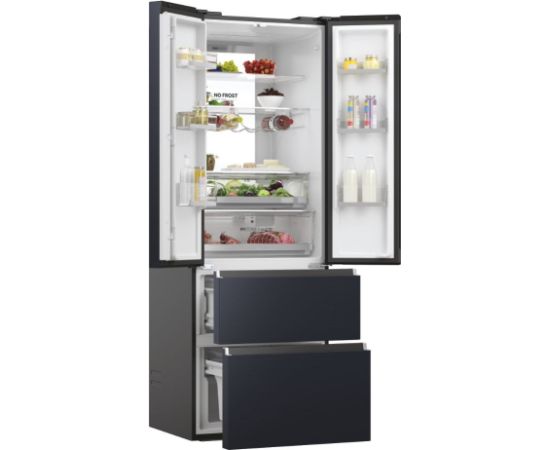 Haier FD 70 Serie 7 HFW7720ENMB side-by-side refrigerator Freestanding 477 L E Black