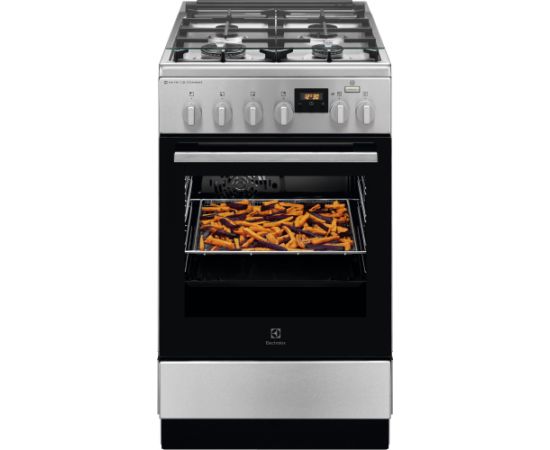 Electrolux LKK560222X gāzes plīts SteamBake ner. tēr. 50cm