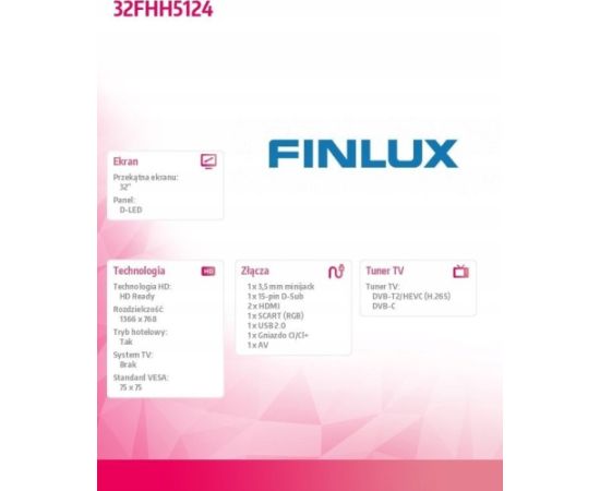 Телевизор Finlux Telewizor LED 32 cale 32FHH5124