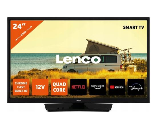 Telewizor Lenco Lenco LED-2423BK 24-Zoll Fernsehen + 12-V-Verbindung, schwarz