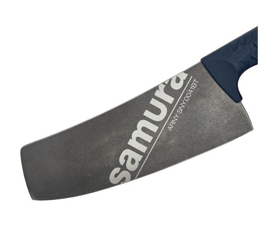 Samura Arny Stonewash Cleaver нож 208мм AUS-8 Синяя комфортная ручка из TPE HRC 59