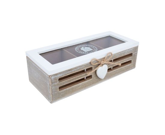 Tea box HAZEL 24x10xH7cm, beige