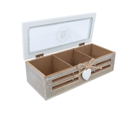 Tea box HAZEL 24x10xH7cm, beige