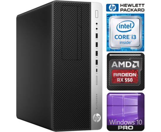 HP 800 G3 Tower i3-7100 8GB 512SSD M.2 NVME RX550 4GB WIN10Pro