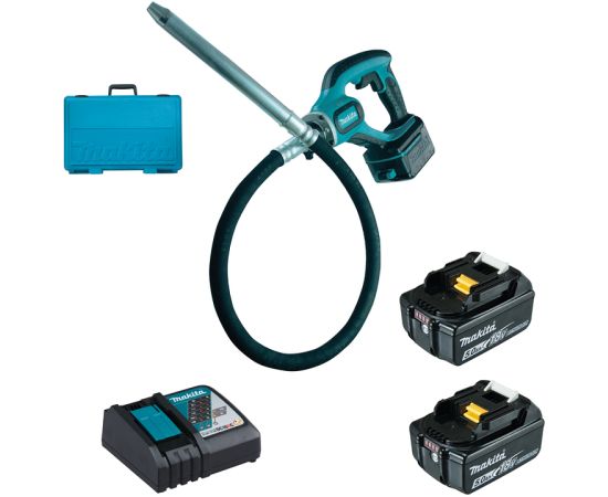 Betona vibrators Makita DVR450RTE; 18 V; 2x5,0 Ah akum.