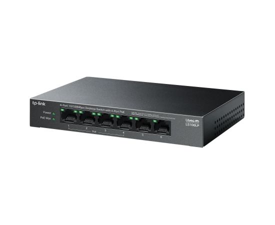 Switch TP-LINK LS106LP Desktop/pedestal 6x10Base-T / 100Base-TX PoE ports 4 LS106LP