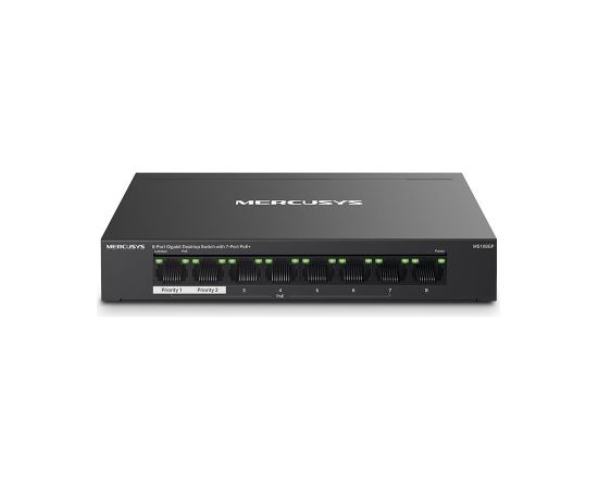 Switch MERCUSYS MS108GP Desktop/pedestal 8x10Base-T / 100Base-TX / 1000Base-T PoE+ ports 7 MS108GP