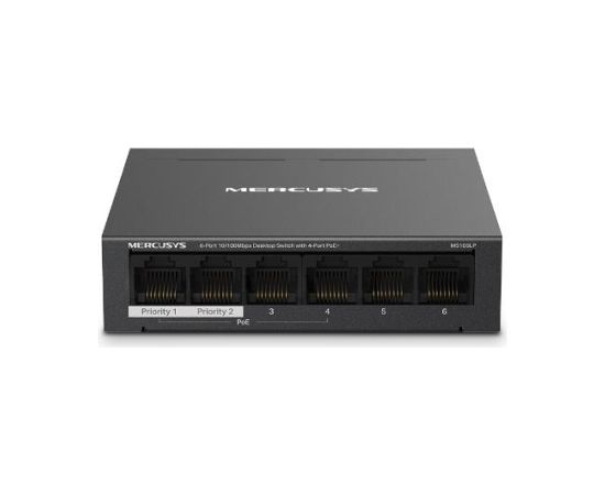 Switch MERCUSYS MS106LP Desktop/pedestal 6x10Base-T / 100Base-TX PoE+ ports 4 MS106LP