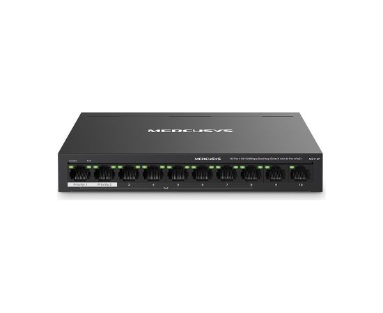 Switch MERCUSYS MS110P Desktop/pedestal 10x10Base-T / 100Base-TX PoE+ ports 8 MS110P