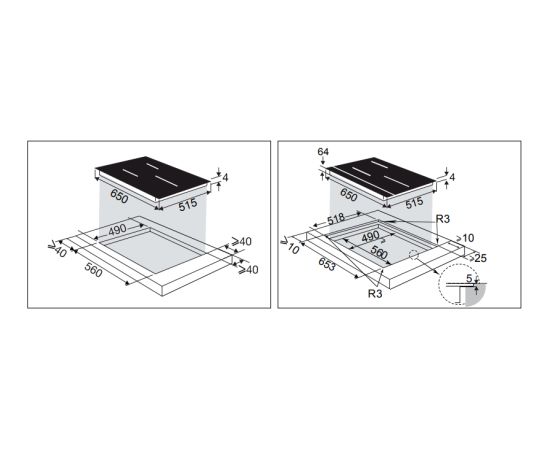 Built-in induction hob De Dietrich DPI4400B