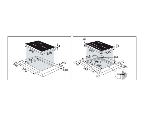 Built-in induction hob De Dietrich DPI4420W