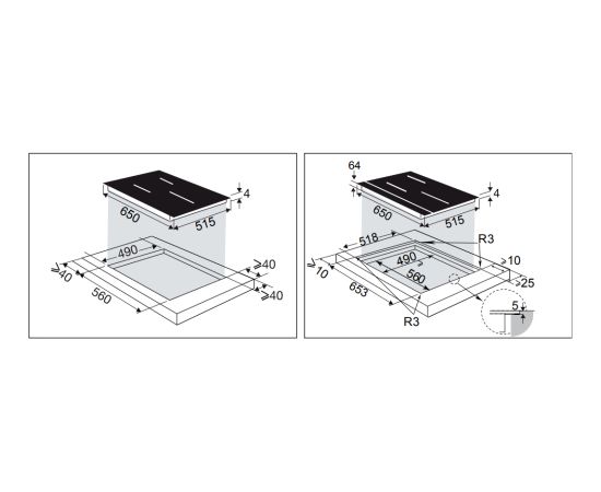 Built-in induction hob De Dietrich DPI4321H